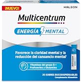 Multicentrum Mental Energy - Food Supplement with B Vitamins | B Vitamins, Phosphoserine, Glutamine, Gluten Free, Vegan, Pass