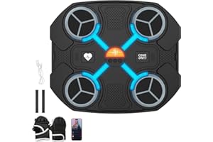 Uezeth Machine de Boxe Musicale Bluetooth Intelligente, Cible de Boxe Intelligente Murale, Chargement USB, équipement d'entraînement de Boxe, Cadeaux pour Enfants, Adultes