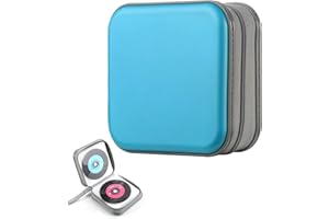 Yitobici Sac CD, sac de rangement pour CD et DVD, sac de rangement CD pour la maison et la voiture, peut contenir 40 disques, bleu ciel.