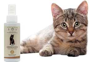 101 LOVE FOR PET Champú seco natural y vegetal para gato, sin necesidad de agua ni aclarado, para un lavado en seco eficaz, línea 101 (100 ml)