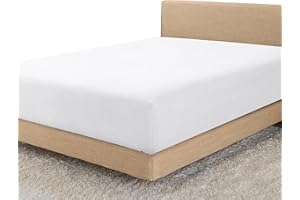 Linens World Egyptian Cotton 4FT Fitted Sheets Breathable, Anti Wrinkle 40cm Deep Pocket 200 Thread Count White Bedding & Linen 122 X 190 CM Small Double Fitted Sheet 3/4 Bed Sheets Fitted