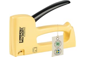 Rapid R13 Häftpistol Blomster, Gul, Klammer 13, 89% Återvunnen Plast | För lättare användning vid möbelklädsel, tillverkad i Sverige, ergonomiskt handtag, delar av stål, för klammer 4–10 mm