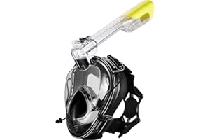 Khroom Maschera da Snorkeling Integrale per Adulti e Bambini | Sistema Unico per Respirare in Modo Naturale | Vista Subacquea Panoramica a 180 Gradi | Anti-Appannamento | Compatibile con GoPro