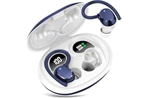 QXQ Auriculares Inalambricos Deportivos, 5.3 HiFi Estéreo con 4HD Micro y Cancelacion Ruido ENC, Dual LED Pantalla, IP7 Impermeable, Cascos Inalambricos in Ear Running,AUZL