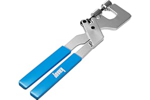 Knauf Stanz-Zange für Metall – Krimper-Zange zum Verkrimpen von Metall-Profilen mit austauschbarem Stempel, mit Stopper zwischen den Griffen