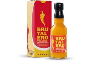 ‎I LOVE SPICY Brutalero Scorpion Yellow 100 ml – Fermentowany Ultra Ostry Sos Chili – 80% Fatalii i Trinidad Scorpion Yellow – Tylko Dla Odważnych