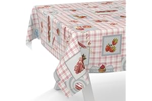 ANRO Tovaglia cerata, lavabile, per giardino, caramelle, 160 x 120 cm, con bordo tagliato