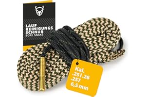 ‎ROYAL HUNTER Royal Hunter® Laufreinigungsschnur I Borensake Kaliber .264-6,5mm I Laufreinigung für Gewehre und Pistolen Ɩ Premium Bore Snake mit integrierter Messingbürste