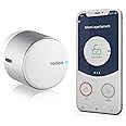 tedee Go Retrofit Smart Door Lock, Digital Lock with Auto Lock and App, Security Smart Lock Keyless Access with AV-TEST Certificate, Electronic Lock, Silver