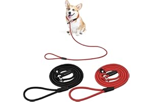 AvoDovA 2 Stück Hundeleine Nylon, 1.3M Hundeleine Verstellbare, Hundeleine Geflochten, Schleppleine für Hunde, Trainingsleine Retrieverleine, Ausbildungsleine für Kleine Mittlere Große Hunde