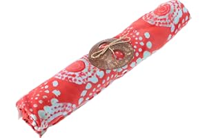 GURU SHOP Bali batik sarongklänning, omlottkjol, sarong, strandduk med sarongspänne, män/kvinnor, orange, syntetisk, storlek: