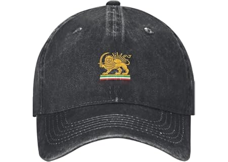 Iran mössa med lejon och sol, gammal Iran persisk flagga lejon och sol truckerkeps, justerbar iransk - Amazon Deal & Rabatt