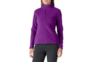 Outdoor Ventures Damen Fleecejacke mit Durchgehendem Reißverschluss Stehkragen Frauen Leichte Fleece Sweatjacke Antistatische Elektrizität Damenjacke für Laufen, Wandern und Freizeit