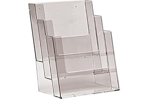 Taymar 3C160 - Expositor con 3 compartimentos A5, transparente