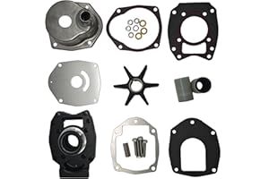 KUNOANZ 46-8M0113799,43024A7 Water Pump Impeller Repair Kit For Mercury 30 Carb 40 EFI 45 50 60 Bigfoot 65 JET 75 80 90 100 115 125 HP 2/4-Stroke Outboard 3/4-Cyl. 80HP 90HP 100HP 115HP 43024A09 8M0113801