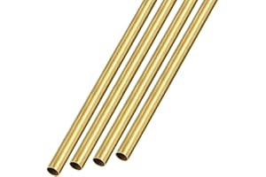 METALLIXITY Laiton Tube (4mm OD x 0.2mm Paroi T x 300mm L) 4Pcs, Tube droit - pour Maison Ameublement, Machines, Bricolage Artisanat