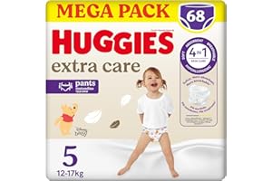 Huggies Extra Care Pannolino Mutandina, Ultra assorbente, Taglia 5 (12-17 Kg), Confezione da 68 Pannolini