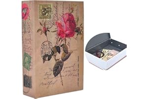 MEDIGY Livres sûrs de Diversion de Coffre-Fort Livre protégé caché avec la Serrure de Combinaison pour l'argent sûr Taille de Stockage M: 24.1 * 15.7 * 5.5cm - 9.5 * 6.2 * 2.2in