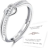 Adramata 925 Sterling Silver Ring for Women CZ Anti-Stress Adjustable Fidget Promise Engagement Ring B