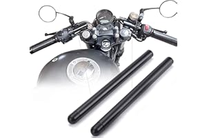 FULLIBARS Manubrio Moto 22mm Alluminio Motocicletta Manubrio 7/8" Per Personalizzato Café Racer, Streetfighter, Dirt Bikes Clip-on Morsetto Manubrio 22mm Sostituzione Accessori - Colore: nero