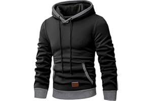JMIERR Kapuzenpullover Herren Langarm Hoodie Herren Warm Pullover mit Kapuze Casual Kapuzenjacke Hoodie Baumwolle Sweatshirt Kordelzug Hoody mit Tasche