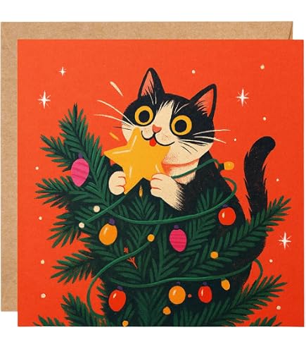 Biglietto D'Auguri Alex Underdown – Bird Watching Con Cane E Gatto – 15×21 Cm Con Busta Kraft – Interno Bianco
