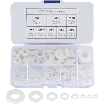 Produktbild von Quarkzman 120x M6 Nylon Flachdichtungen 6mm Id 12mm Od 1.5mm Dick