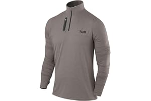 TCA Laufshirt Herren Langarm - Fusion Pro Quickdry Langarmshirt atmungsaktiv - Ski Oberteil Herren - Wandershirt Funktionsshirt mit Reißverschluss - Outdoor Longsleeve Sport Pullover