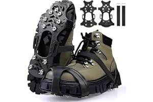 LURELUXE Schuhspikes Ice Schuhkrallen Eisspikes,Schnee-Grip-Stollen über Schuh,Schuhkrallen Anti-Rutsch Schuhspikes für Walking,Joggen,Klettern und Wander,Sohle Wandern Spazieren Hiking Walking Winter