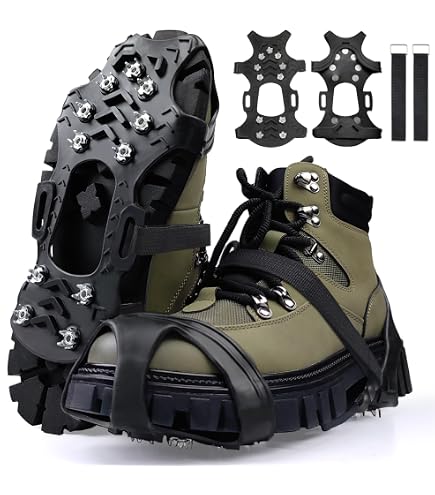 Crampons Antidérapants QeeHeng - Taille S à XXL - Pour Neige Et Glace - Hommes/femmes - Caoutchouc TPR