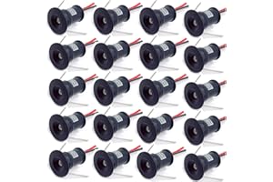 Aoisavch Paquet de 20 LED Uplighting Intérieur, 1W DC12V Noir Shell Downlight Encastré Mini Spot LED, 7 Couleur de Lumière (Color : Warm White 3000K, Size : 30 Degrees)