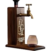 Natural Wooden Drink Stand with Custom Wine Printed Faucet, Drink Fountain, Birthday Gift, Home Gift, Beverage Dispenser
