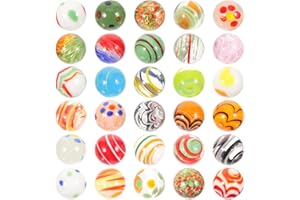 NUOBESTY Canicas De Vidrio Artesanales Multicolor 30 Piezas Bolas SóLidas Para Juegos Infantiles DecoracióN De Acuarios Proyectos Creativos 0 63 Pulgadas