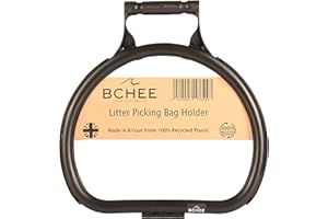 BCHEE Recycled Litter Picking Bag Holder Hoop | Made in Britain From 100% Recycled Plastic | Bag Anti-Slip Mechanism | UK Small Business | Multi-buy Discount