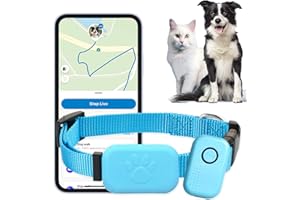 KOLGEIKJ Traceur GPS pour chiens et chats sans frais mensuels pour le suivi de localisation, compatible avec iOS/Android, appareil de suivi mondial pour tous les chiens et tous les colliers (B)