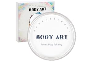 MOEMOE BABY Maquillage Enfants Carnaval,30g Maquillage pour Enfants,Peinture Visage,Maquillage Halloween,Maquillage Visage,Maquillage Deguisement Professionnel pour Peau Sensible,Blanc