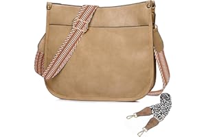 Hrobig Umhängetasche Damen, Handtasche Damen Schultertasch aus PU Leder, Crossbody Bag Damen mit 2 Verstellbaren Riemen für Tägliches Arbeiten, Einkaufen, Verabredungen, Reisen