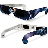 ASTROLUM Solar Eclipse Glasses ISO 12312-2:2015 Approved and CE Certified to Observe Eclipses with Maximum Safety, Meet EU 20