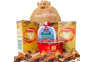 CANDY SMITHS 2 pack Mulled Cider Spices Gift set | 12 Mulled Cider Sachets with 2 Mulled Wine Glasses | Mulled Wine Gift Set | Mulled Cider Kit for Alcoholic and Non-Alcoholic Mulled wine