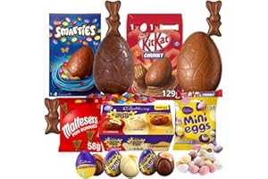 AMAMITRADE Bulk Easter Eggs Bundle 2025 - With Kitkats, Buttons, Maltesers Bunnies, Mini Egg & Creme Egg 5 Pack - Easter Treats For Kids Adults Family- Easter Egg Hunt Pack