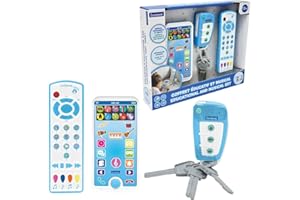 Lexibook, Coffret éducatif et Musical avec téléphone, télécommande et Porte-clés, Jeu d'imitation pour Les Tout-Petits, Explore Les Animaux, Instruments de Musique et Objets du Quotidien, PS125