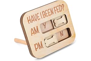 Gosknor Dog Feeding Reminder Magnetic, Single Side Have I Been Fed Pet Feeding Tracker with 4 Magnets AM/PM Daily Indication Chart Feed Your Pets Sign for Fridge Prevent Dog Cat Over or Under Feeding