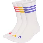 adidas Unisex Pack of 3 Pairs of Classic 3-Stripes Cushion Socks