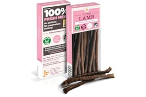 J R Pet Products 3 x 50g Pure Dried 100% Fresh Meat Sticks Dog Treat Gluten & Grain Free - LAMB