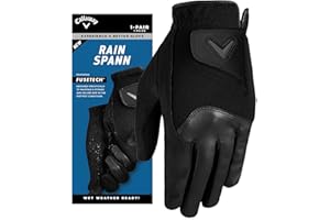 Callaway Rękawice golfowe Rain Spann (czarne, damskie, rozmiar M, noszone obustronnie)
