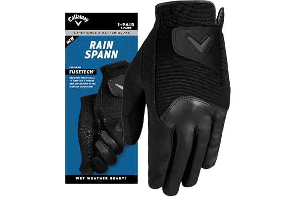 Callaway Golf RainSpann kvinnors vått väder golfhandskar (tvåpack)