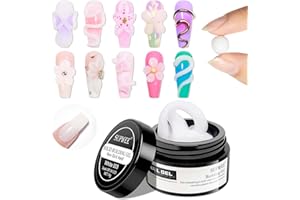 Supwee Gel d'Extension d'Ongles Solide Sculpture Builder - Antiadhésif Blanc Multifonctionnel pour Nail Art Emboss, Dur pour Manucure DIY à la Maison 14g (0.49fl oz)