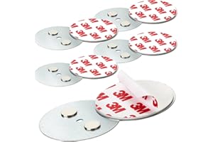 SHD Supporto Magnetico per Rilevatore di Fumo con Ø 50 mm – Set da 5 – Magneti Autoadesivi per Tutti Rilevatori di Fumo - 3M Calamite Adesive con Attacco Facile Senza Perforazione o Viti