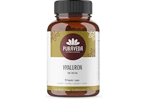 Puraveda Hyaluronsäure Kapseln hochdosiert mit 350mg - 500-700kDa - 100% natürlich - 90 Stück (für 3 Monate) - Höchste Dosierung - reinstes Hyaluron