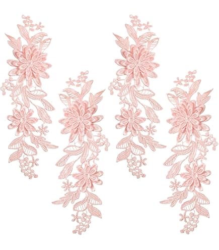 3D Geborduurde Bloem Kant Applique Naaien Applique Voor Diy Naaien Ambachten Bruiloft Jurk Kledingstuk Kleding Decoratie